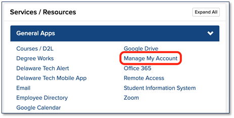 Manage My Account