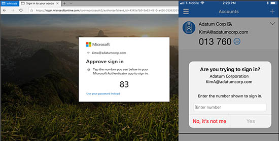 Microsoft Authenticator Phone-in Number approval